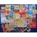 Beer labels, a mixed selection of approx. 50 labels, various brewers, shapes and sizes, inc. neck