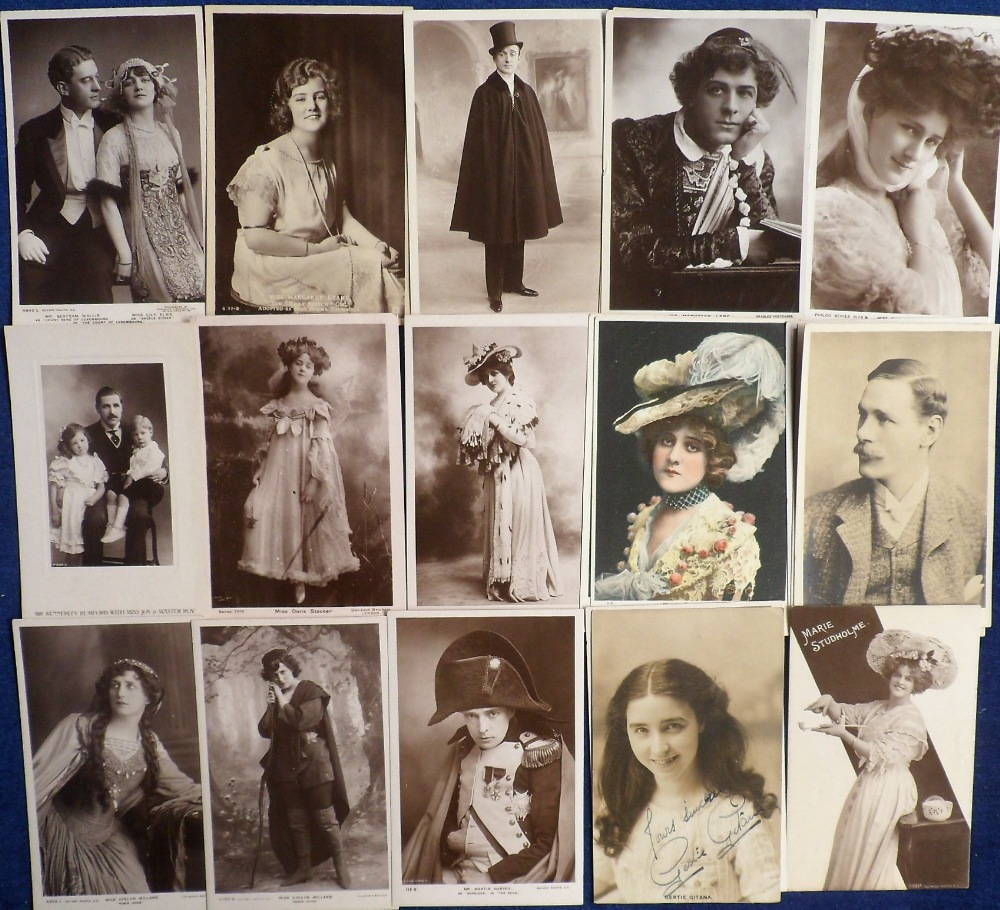 Postcards, a collection of approx. 130 Theatre cards, actors and actresses in costume etc Inc.