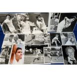 Tennis press photographs, a collection of 100+ photos, colour & b/w, mostly 1980's, various sizes,