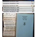 Cricket, Hampshire handbooks, complete run from 1980 to 2000 (21 editions), sold with book '