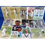 Cricket press photographs, a collection of approx. 200 colour & b/w photos, mostly 1990's, players