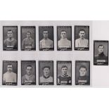 Cigarette cards, Cope's, Noted Footballers (Solace Cigarettes), 11 cards, nos 2, 11, 22, 27, 28, 29,