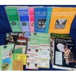 Tennis, selection to include 20 programmes, various tournaments mostly 1970s/1980s, noted