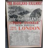 Railwayana, poster 'The Highland Railway' dated June 1905 'Direct and Picturesque Route to the