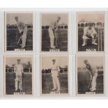 Cigarette cards, Phillips, Cricketers, 'LF' (Brown back), 84mm x 60mm (set, 25 cards)