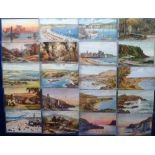 Postcards, a collection of approx. 75 scenic Isle of Man illustrated Artcards. Artists inc. Quinton,