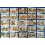 Trade cards, Liebig, a collection of 6 scarce Dutch language issue sets S850 The Production of the