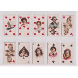 Cigarette cards, USA, ATC, Beauties (playing card inset) (blue net back) (set, 52 cards + 1