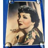 Film, 15+ film star posters (many ABC) circa 1940s to include Loretta Young, Ingrid Bergman,