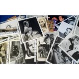 Entertainment, 65+ publicity photographs, lobby cards, promotional postcards and stamps to include