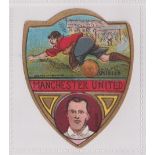 Trade card, Football, Baines, Manchester United, shield shaped type card, 'Missed' (gd) (1)