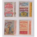 Cigarette packets, Salmon & Gluckstein, four packets (hulls only), 'Best Birds Eye Cigarettes', Navy