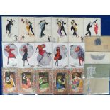 Postcards, a glamour selection of 20, inc. Art Deco (16) & Art Nouveau (4), with 16 cards