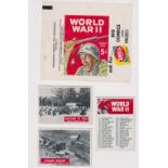 Trade cards, Philadelphia Chewing Gum Corp, War Bulletin (set, 88 cards), sold with wax wrapper from