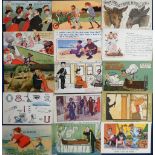 Postcards, Comic, a collection of 65+ cards inc. Black Humour, Suffragettes, McGill, Tom Browne, etc