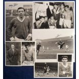 Football autographs, Manchester Utd, selection of 7 original signatures on later reprinted photos