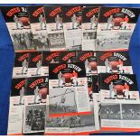 Football programmes, Manchester United, set of 21 home league programmes from 1958/9 season, inc.