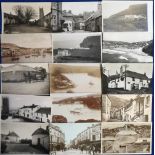 Postcards, a collection of approx. 95 cards of Cornwall with RP's of Market Place Marazion,
