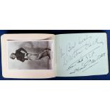 Entertainment, Autographs, a large autograph album circa 1937 containing approx. 20 signatures of