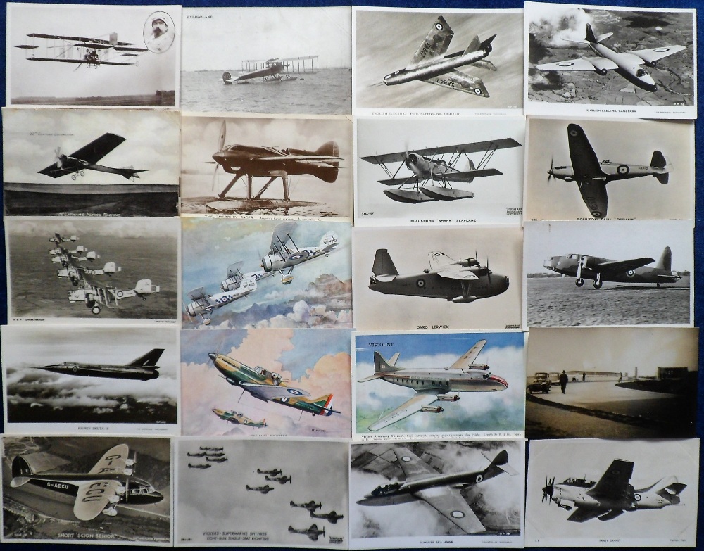 Postcards, Aviation, a mixed age selection of 42 cards inc. Col. Cody in aeroplane (photo of Cody