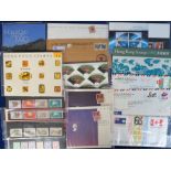 Stamps, Hong Kong, collection of 13 year packs, 1985-91 including 1991 definitive reprints to $50,