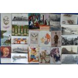 Postcards, a mixed collection of approx. 125 cards with UK topographical, foreign and subjects. UK