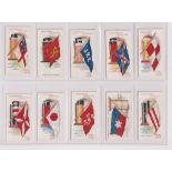 Cigarette cards, 2 sets, both Flags & Funnels of Leading Steamship Lines, one issued by Churchman,