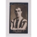 Cigarette card, Sinclair, Football Favourites, type card, no 68, A, Gardner, Newcastle United (small