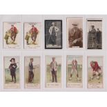 Cigarette cards, Golf, 10 scarce cards, Cope's Golfers (5) nos 16, 19, 22, 46 & 48, Smith's