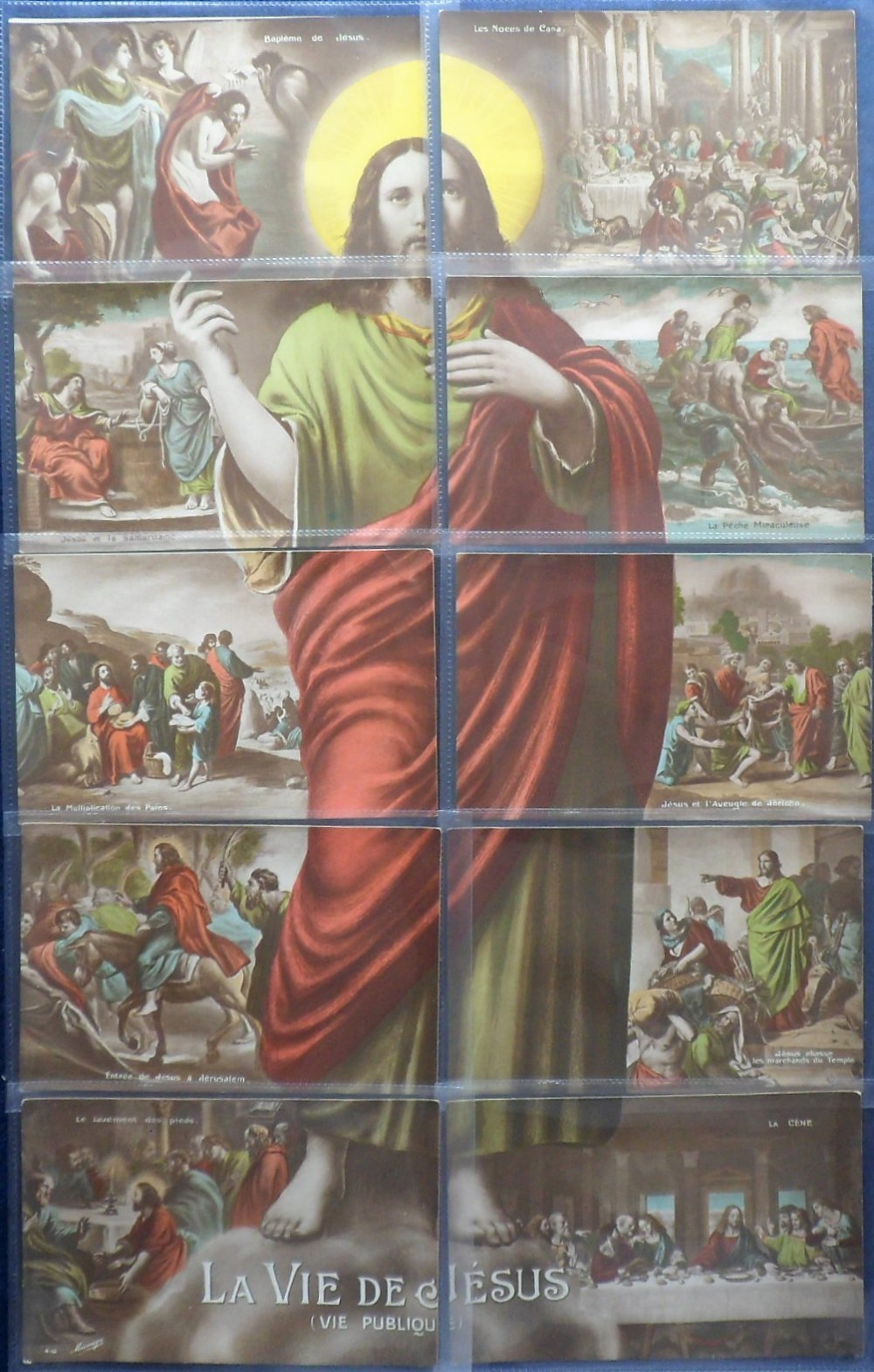 Postcards, Religion, a 10 card composite set of Christ (gen gd)