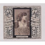 Cigarette card, Morris, Actresses FROGA B, type, unicoloured large card, Mrs Patrick Campbell, c/