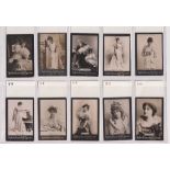 Cigarette cards, Ogden's, Guinea Gold, Actresses, Base M, MA & MB, 70 cards (gd)