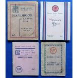 Football booklets, Dulwich Hamlet, 4 Handbooks & Fixture Lists issued by the club for seasons 1922/