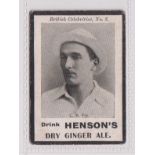 Trade card, Cricket, Henson's, British Celebrities, type card, no 2, C B Fry (gd) (1)