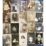 Postcards, a Social History selection of approx. 60 RP cards mostly of children, posing in studio or