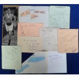 Football autographs, Blackpool FC, 1946/47 single sheet of 10 signatures Mortenson, Johnston,