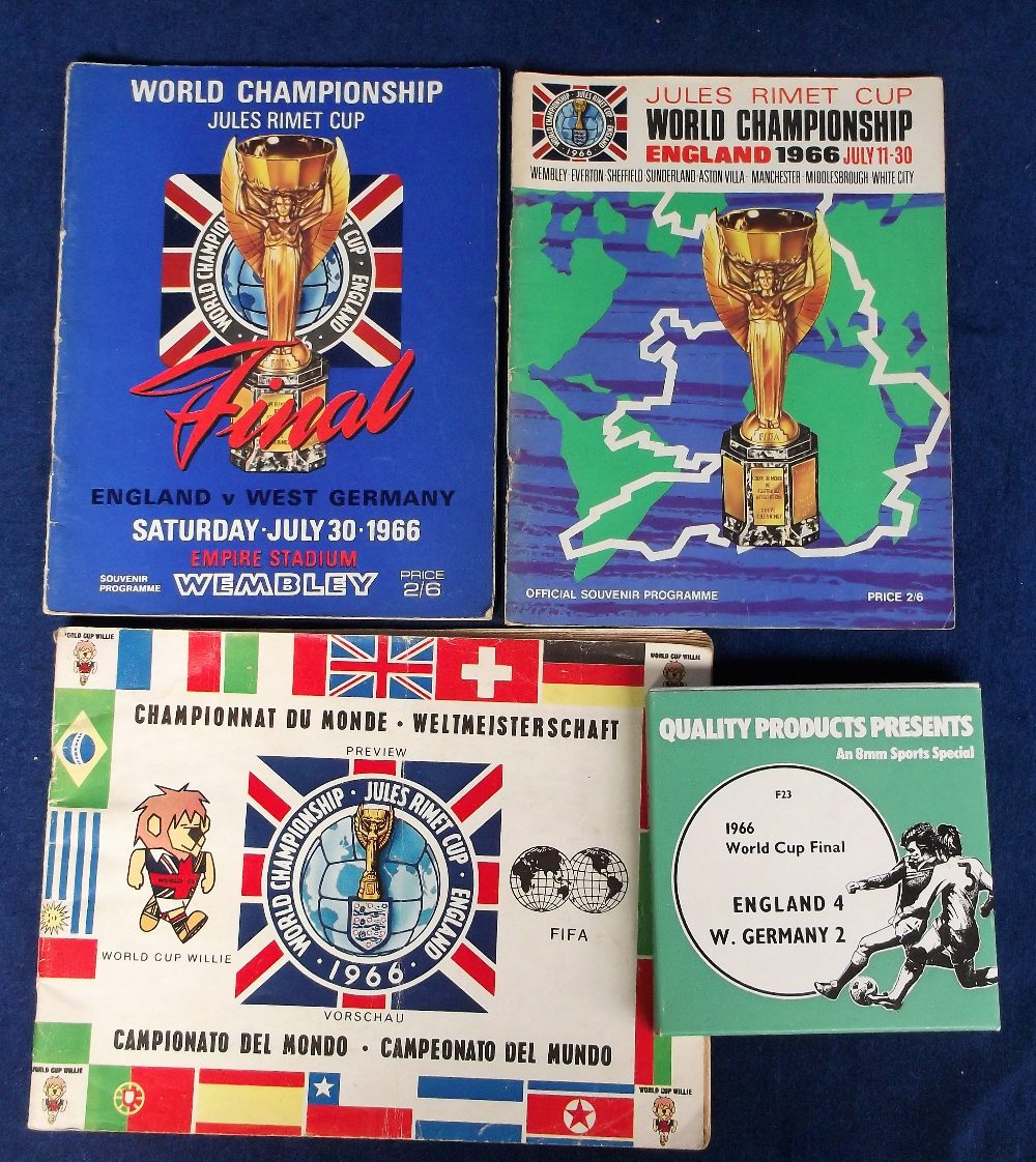 Football, World Cup 1966, original programme from the England v West Germany Final (team names