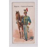 Cigarette card, Redford & Co, Armies of the World, type card 'Belgium - Captain of Lancers' (some