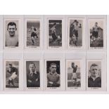Cigarette cards, Sinclair, three sets, Well Known Footballers - Scottish (50 cards), Well Known