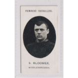 Cigarette card, Taddy, Prominent Footballers (no footnote), type card, S. Bloomer, Middlesbrough (