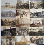 Postcards, a collection of approx. 100 UK RP's mainly unidentified locations inc. buildings, houses,