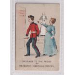 Cigarette card, Alberge & Bromet, Naval & Military Phrases, (Bridal Bouquet) type card, 'Ordered