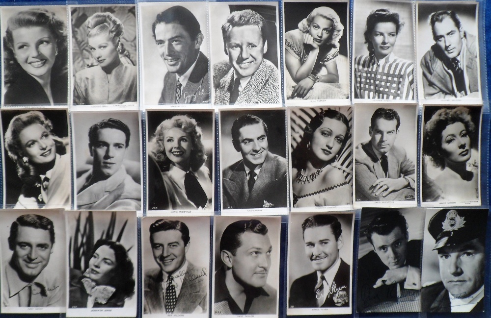 Postcards, Cinema, a mixed selection of approx. 100 cards of film stars, many with facsimile