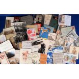Ephemera, a collection of photographs, advertisements, letter heads and monograms etc. from the late