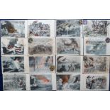 Postcards, a final selection of 26 illustrated cards of the Japanese / Russian War, specifically sea