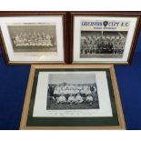 Football, Leicester City, a selection of framed prints inc. early Leicester Fosse Team c.1890's,