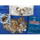 Coins, large accumulation of GB & Foreign coins, mixed ages, mostly copper, sold with a reference