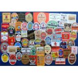 Beer labels, a selection of approx. 60 labels (few 'with contents'), various brewers, shapes &
