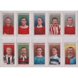 Cigarette cards, Ogdens, Famous Footballers (set, 50 cards) (gen gd)