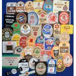 Beer labels, a selection of 60+ UK labels, various brewers, shapes and sizes inc. Norman & Pring Ltd